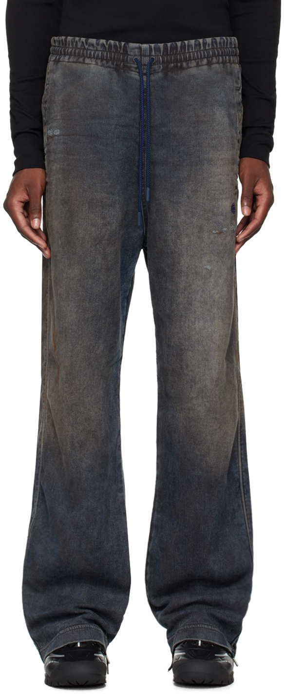 Shop Diesel Black Straight D-martians Track 068lv Jeans In 1