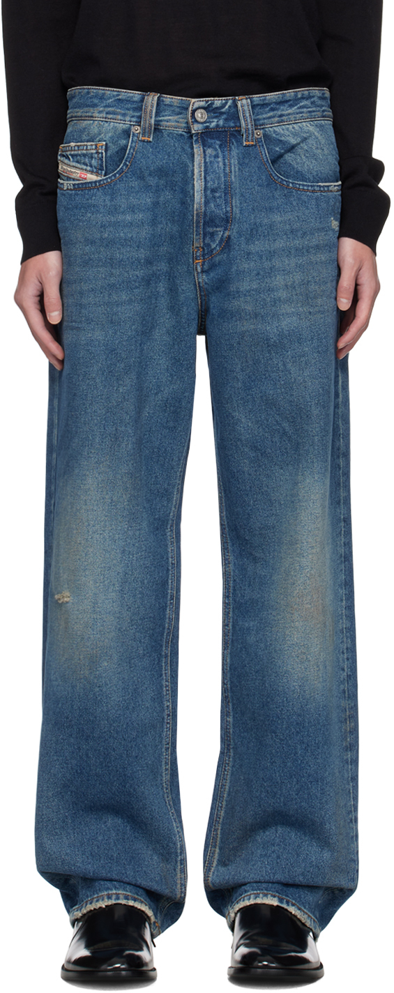 Shop Diesel Blue Straight 2001 D-macro 09j79 Jeans