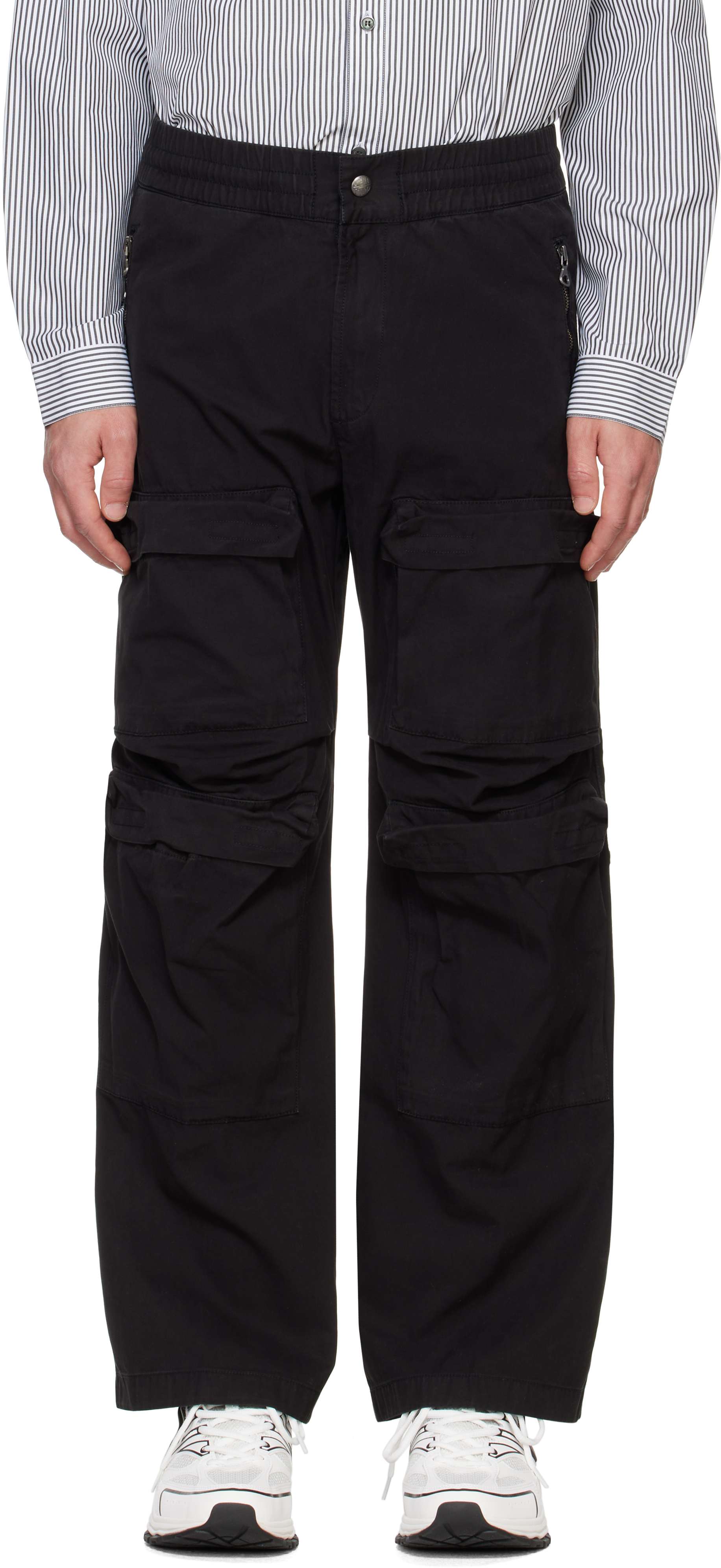 Shop Diesel Black P-danzel Cargo Pants In 9xx