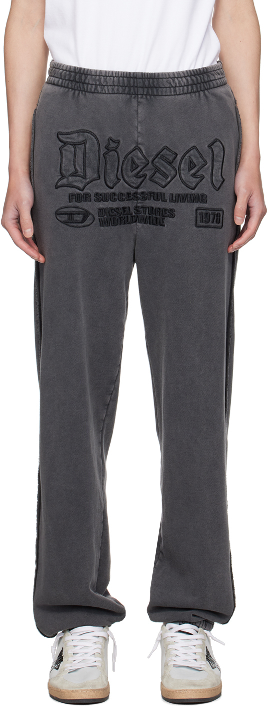 Shop Diesel Black P-marky-raw Track Pants In 9xx