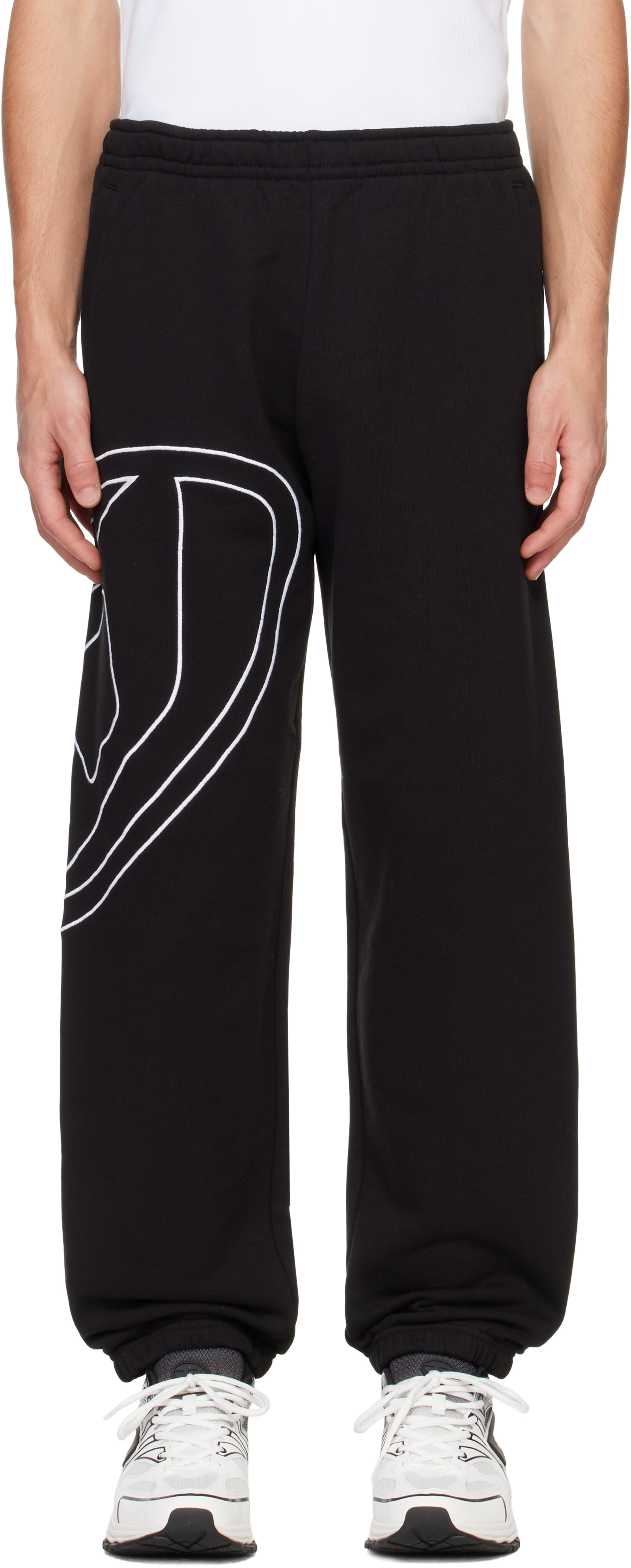 ◆DIESEL◆ P Marquis Megoval Sweatpants Black A099400GYCJ9XX Black P-Marky-Megoval-D Sweatpants by Diesel on Sale