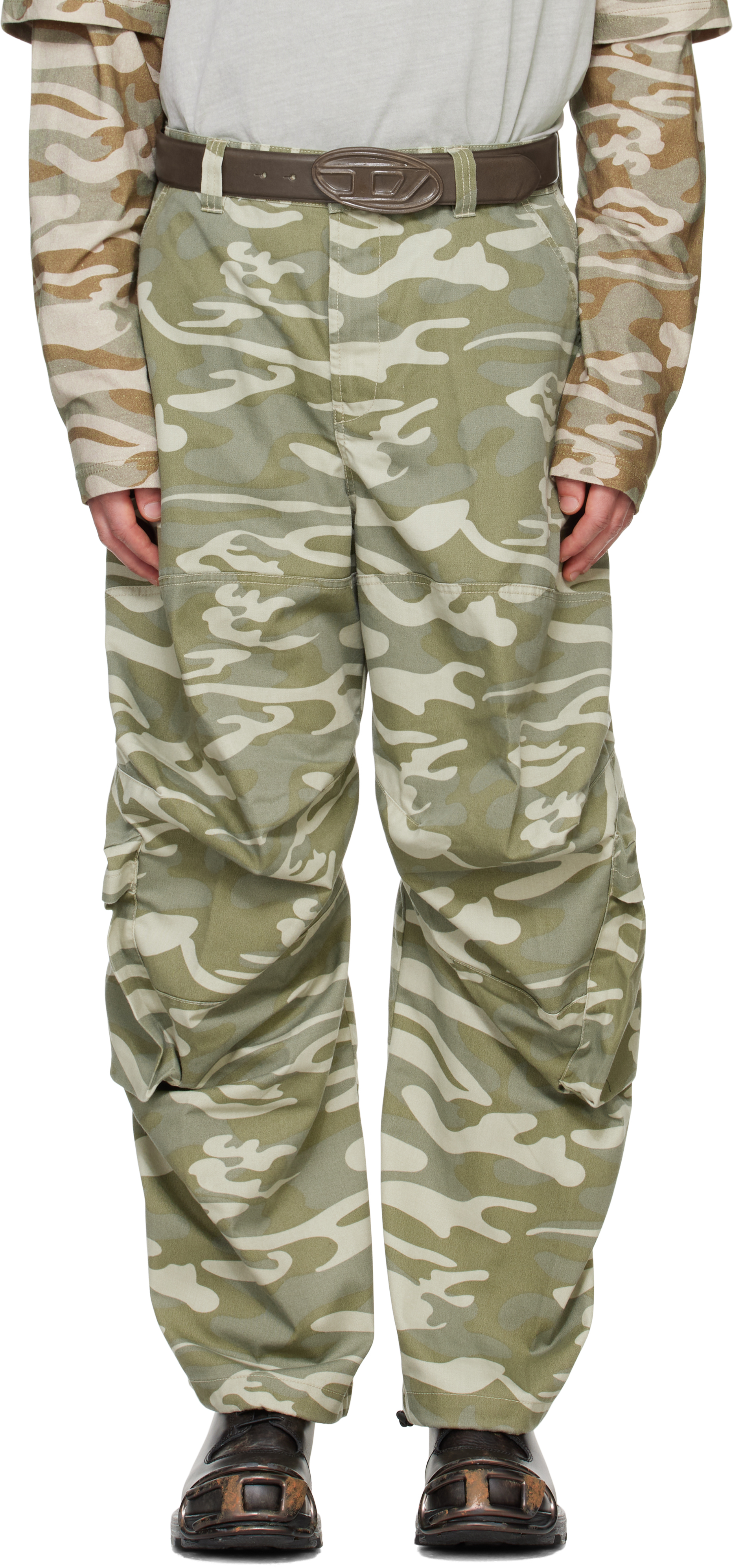 Khaki P-Arne-B Cargo Pants