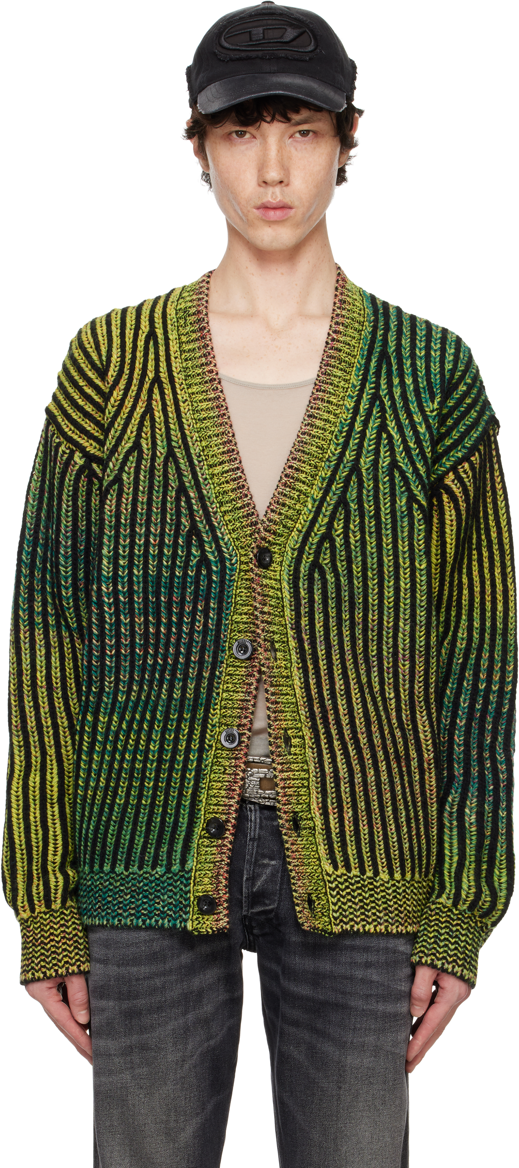 Green K-Oakland-Cr Cardigan