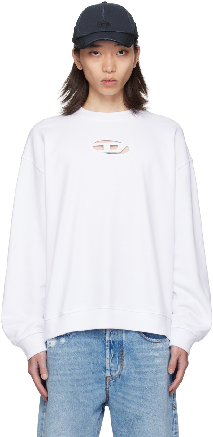 Shop Diesel White S-boxt-od Sweatshirt In 100