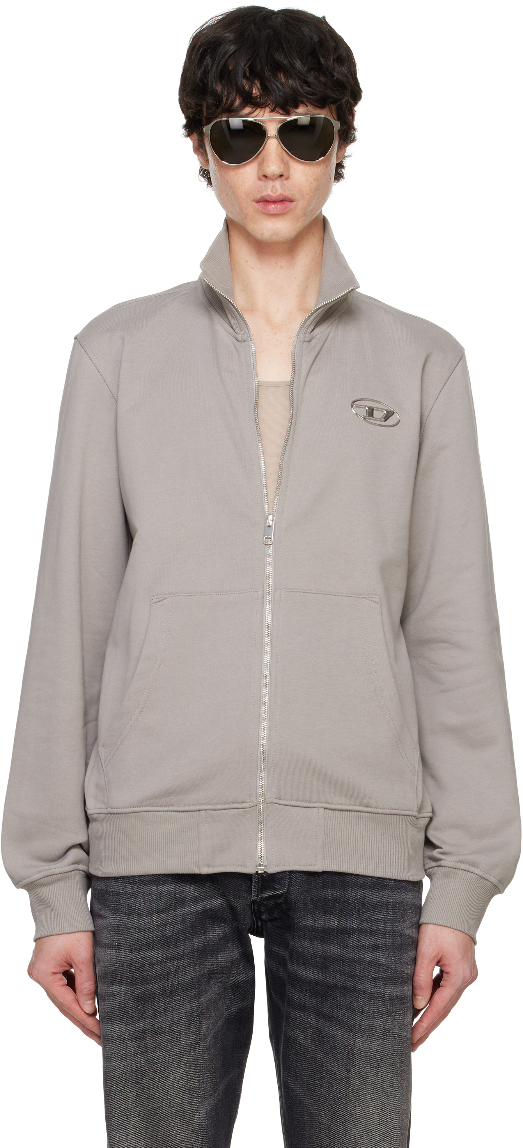 Gray S-Ginni-Zip-Od Sweatshirt