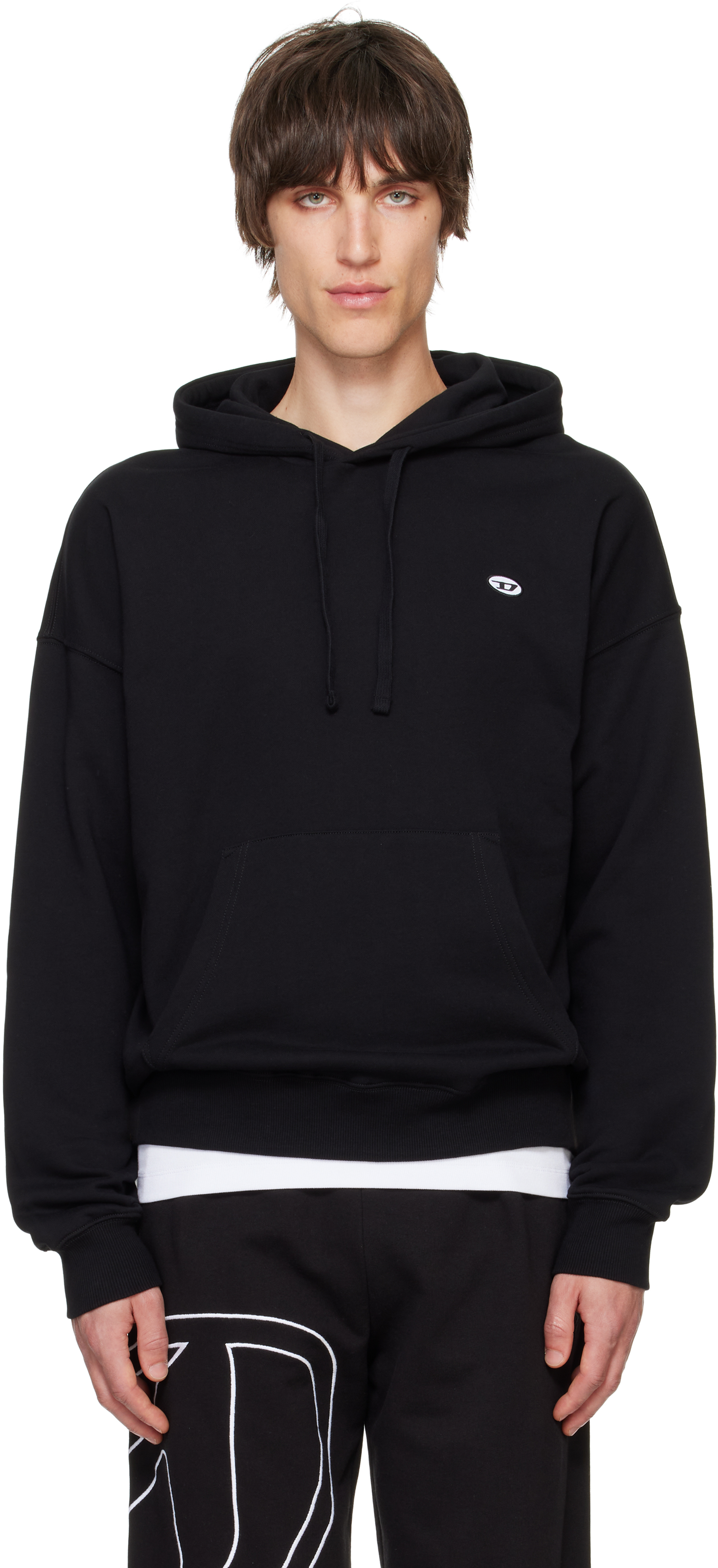 Shop Diesel Black S-rob-hood-doval-pj Hoodie In 9xx