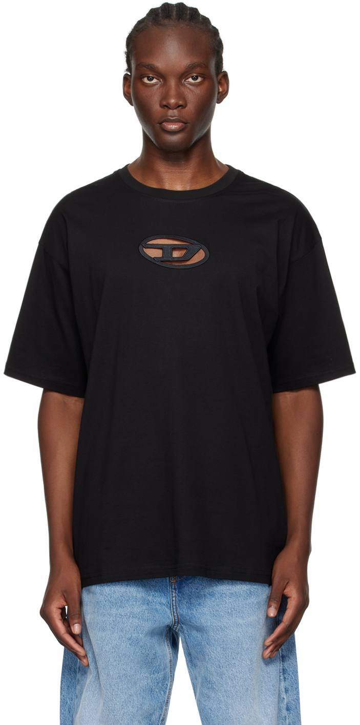 【関税&送料込】Diesel T-Boxt-Od Cotton T-Shirt Diesel: Black T-Boxt-Od T-Shirt | SSENSE
