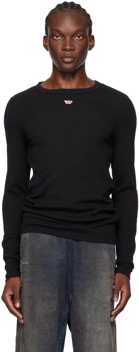 Shop Diesel Black D-ribber-ls-n Long Sleeve T-shirt In 9xx