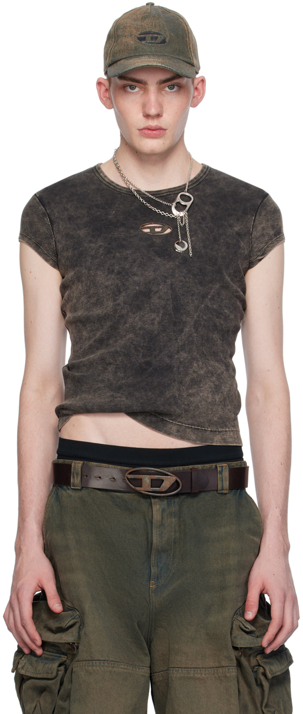 DIESEL Brownコレクション Tシャツ Diesel: SSENSE限定 Brownコレクション ブラウン Tシャツ