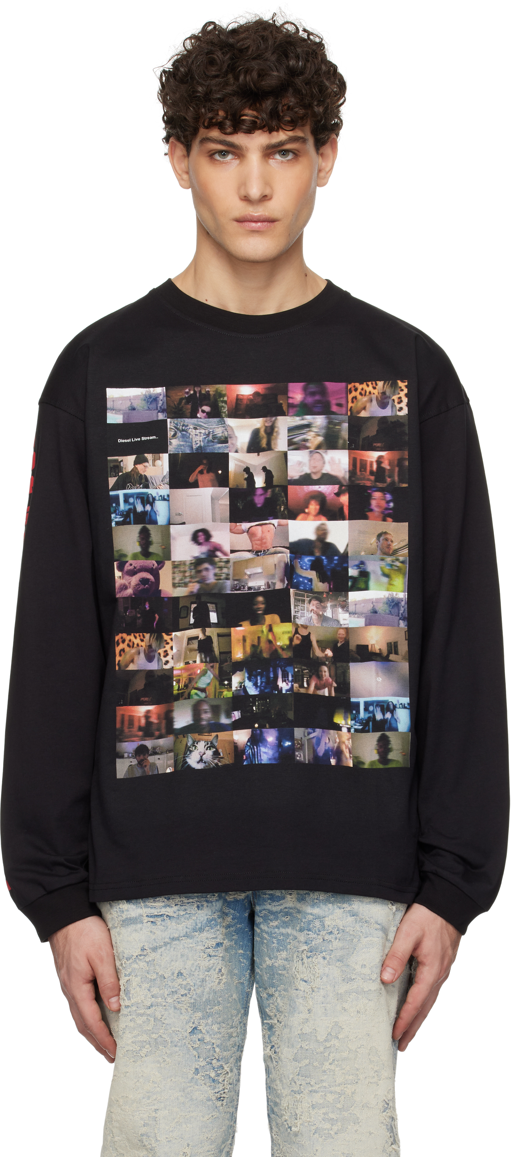 【DIESEL】【DIESEL】t-boxty Black T-Boxty LS T-shirt by Diesel on Sale