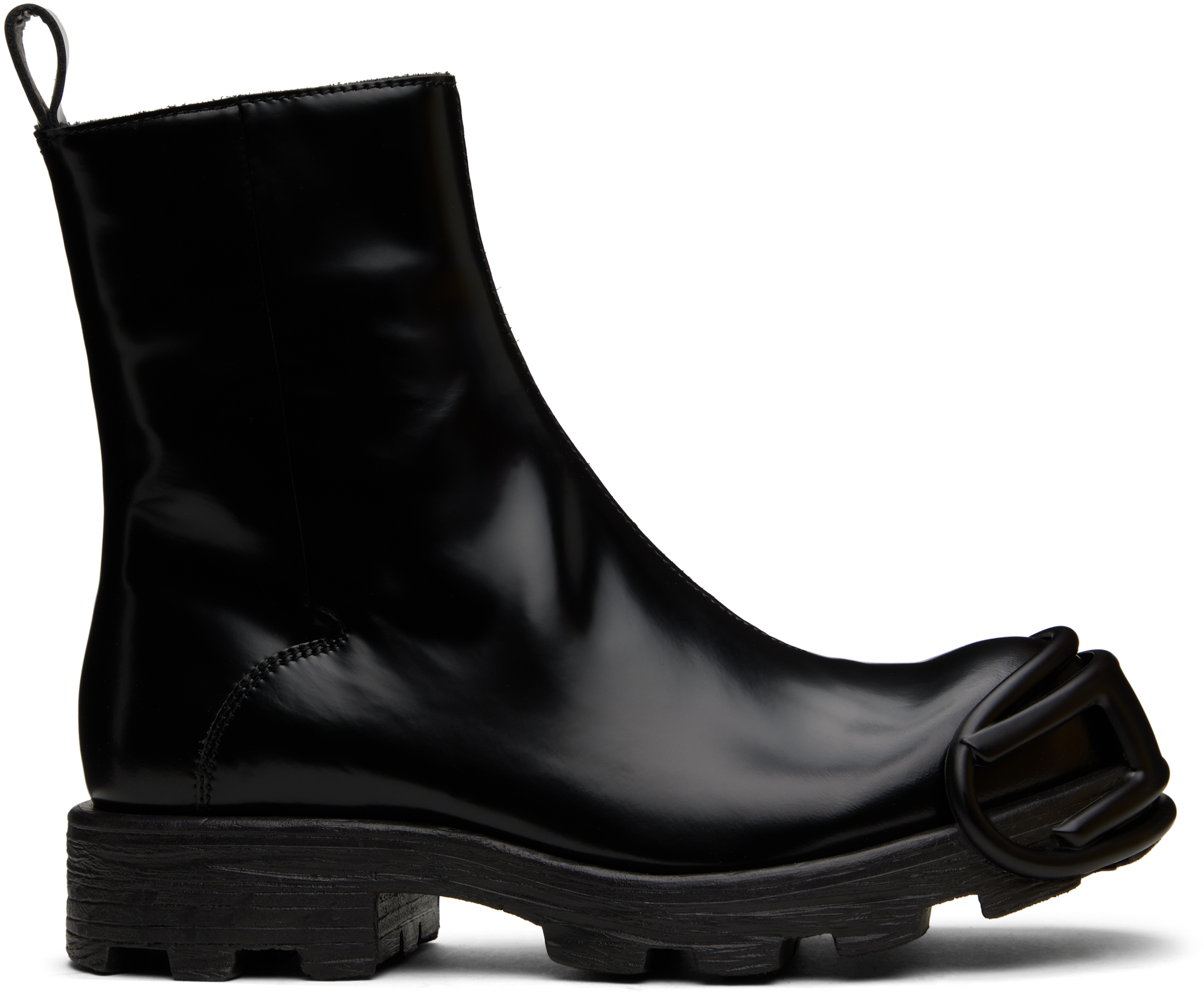 Shop Diesel Black D-hammer Bt Zip D Boots In H0015