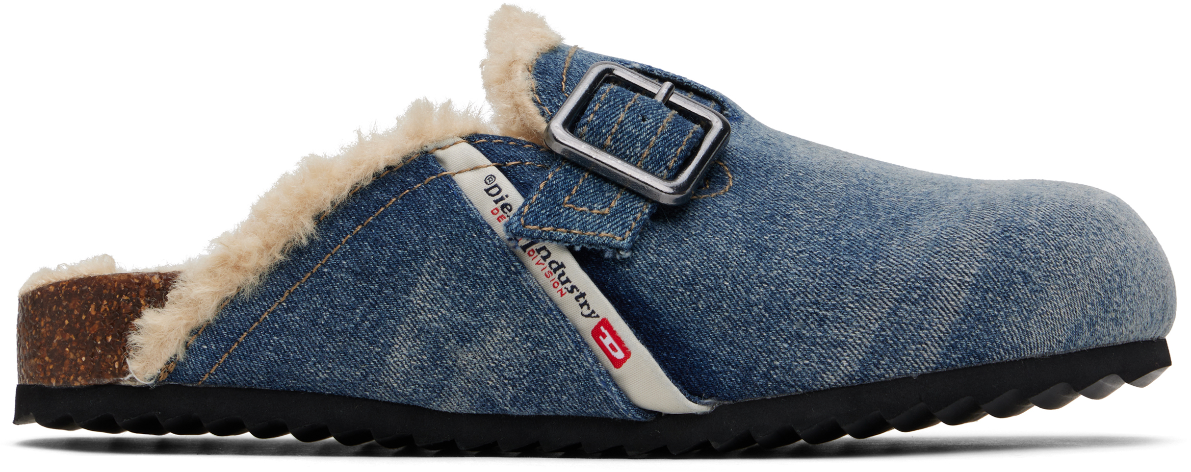 Dieselのブルー D-Woodstock X ミュールがセール中