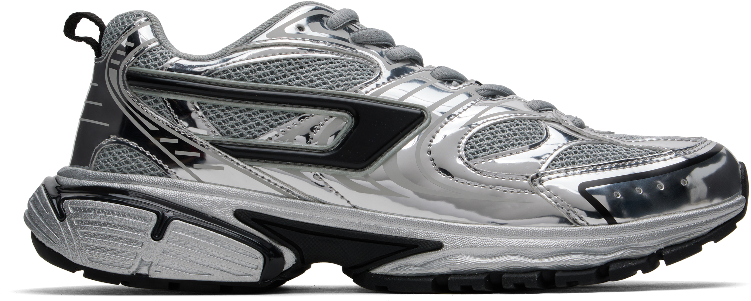 Silver & Black S-Serendipity Pro-X1 Sneakers