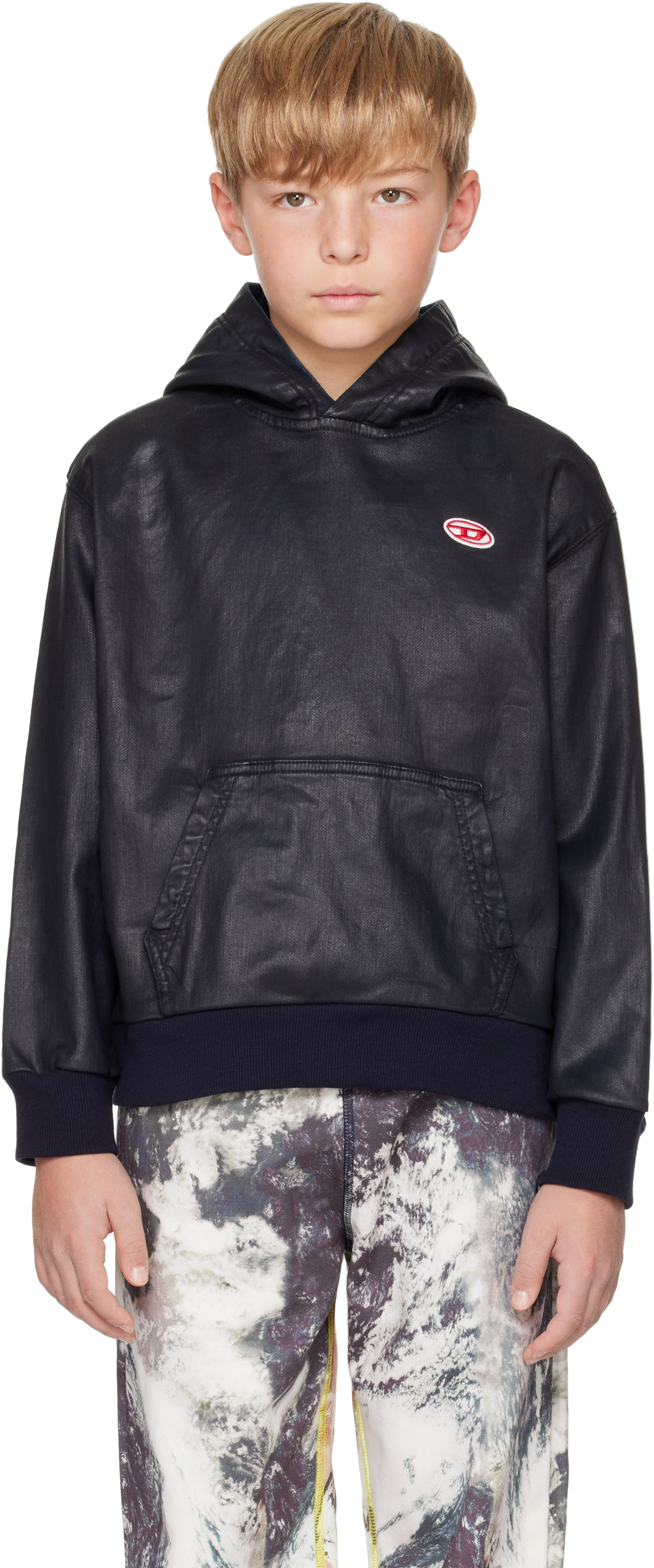 Sweat Capuche Diesel Enfant Bleu Marine - Taille 14 Ans - État 9/10