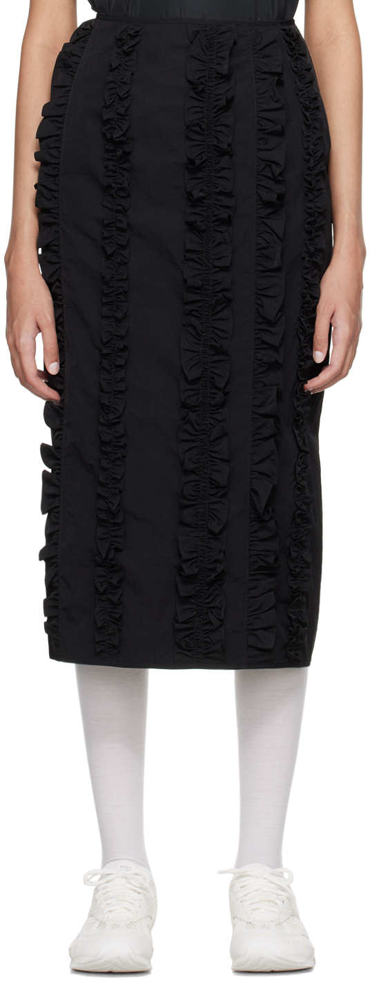 Black Ocean Midi Skirt