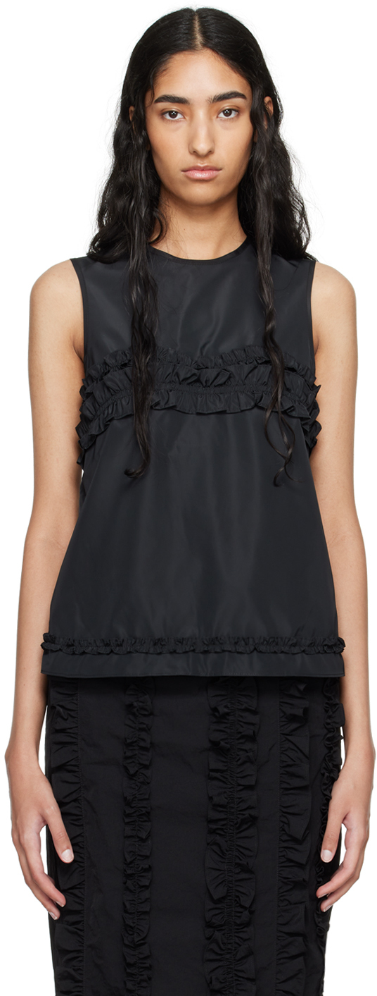 Shop Cecilie Bahnsen Black Oksana Tank Top