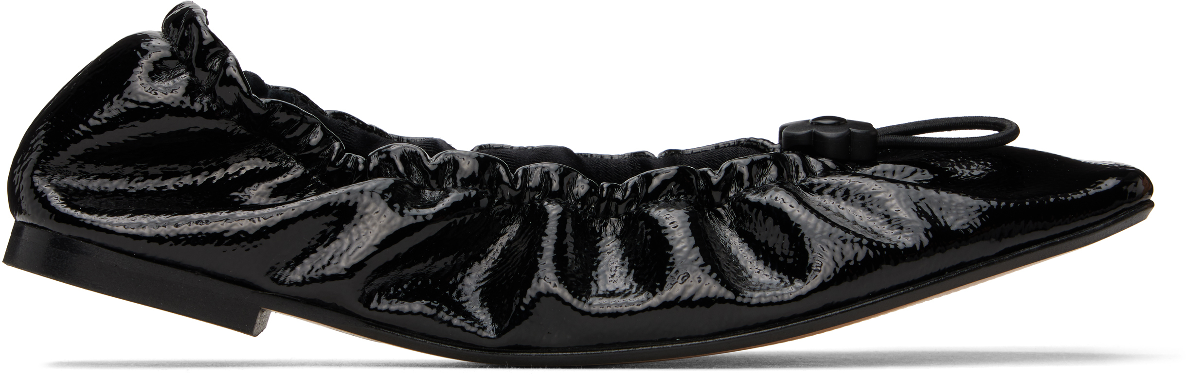 Shop Cecilie Bahnsen Black Orbella Ballerina Flats