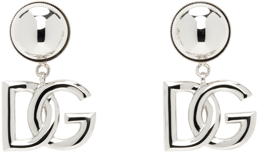 Gold Clip-On Logo Earrings