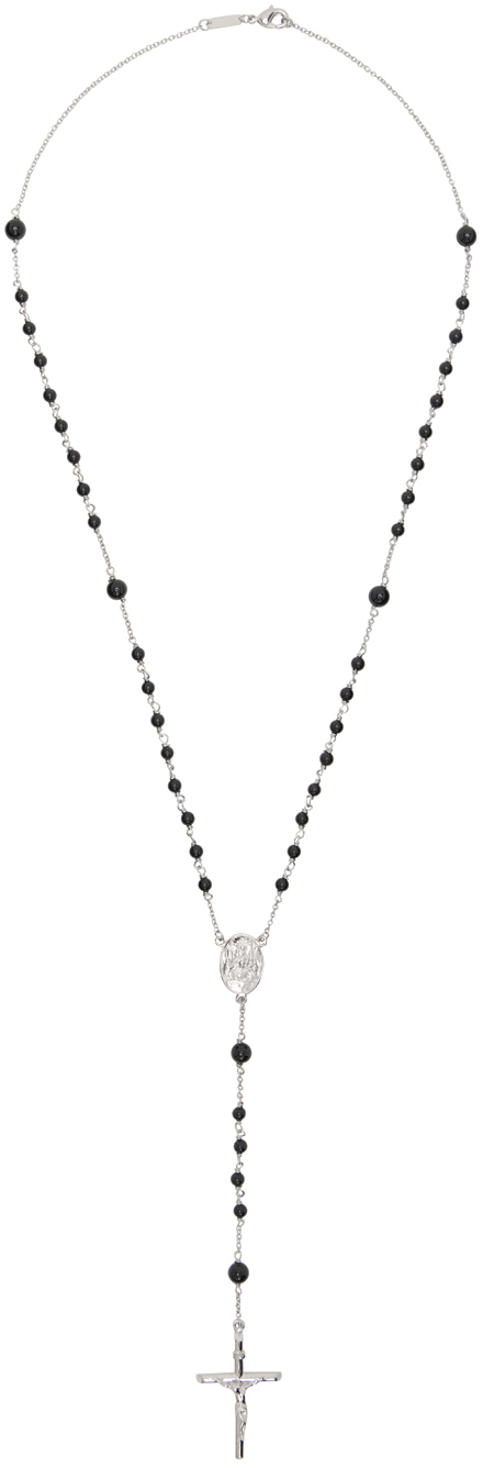 Silver Rosary Necklace