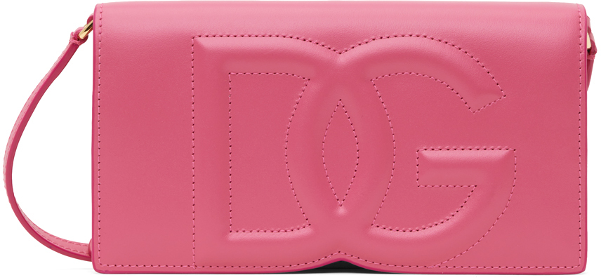 Pink 'DG' Logo Phone Bag