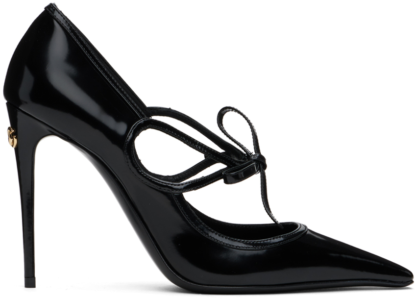 Black Mun Polished Calfskin Pumps