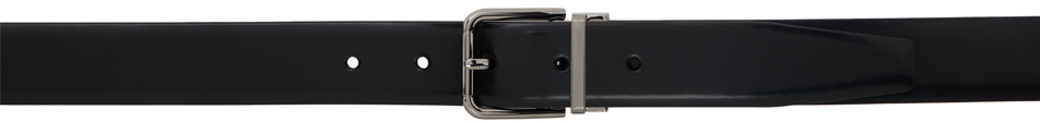 Shop Dolce & Gabbana Black Brushed Calfskin Belt In 80999 Nero