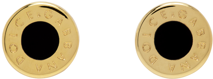 Gold Engraved-Logo Cufflinks