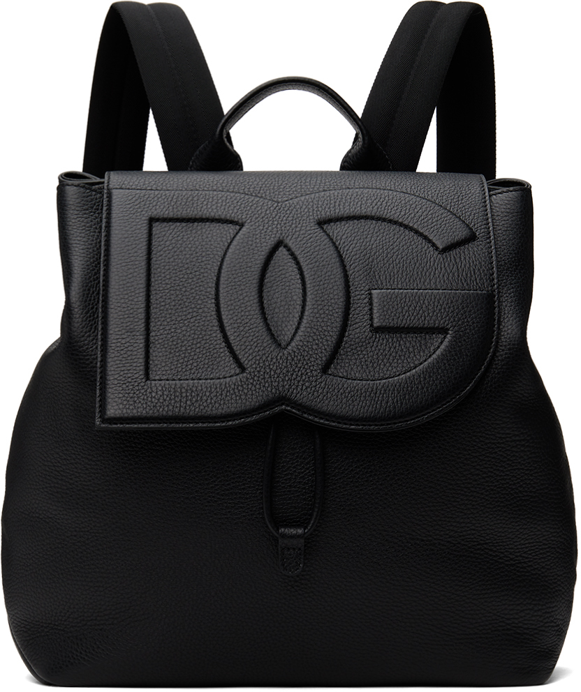 Dolce Gabbana Black Deerskin Backpack SSENSE