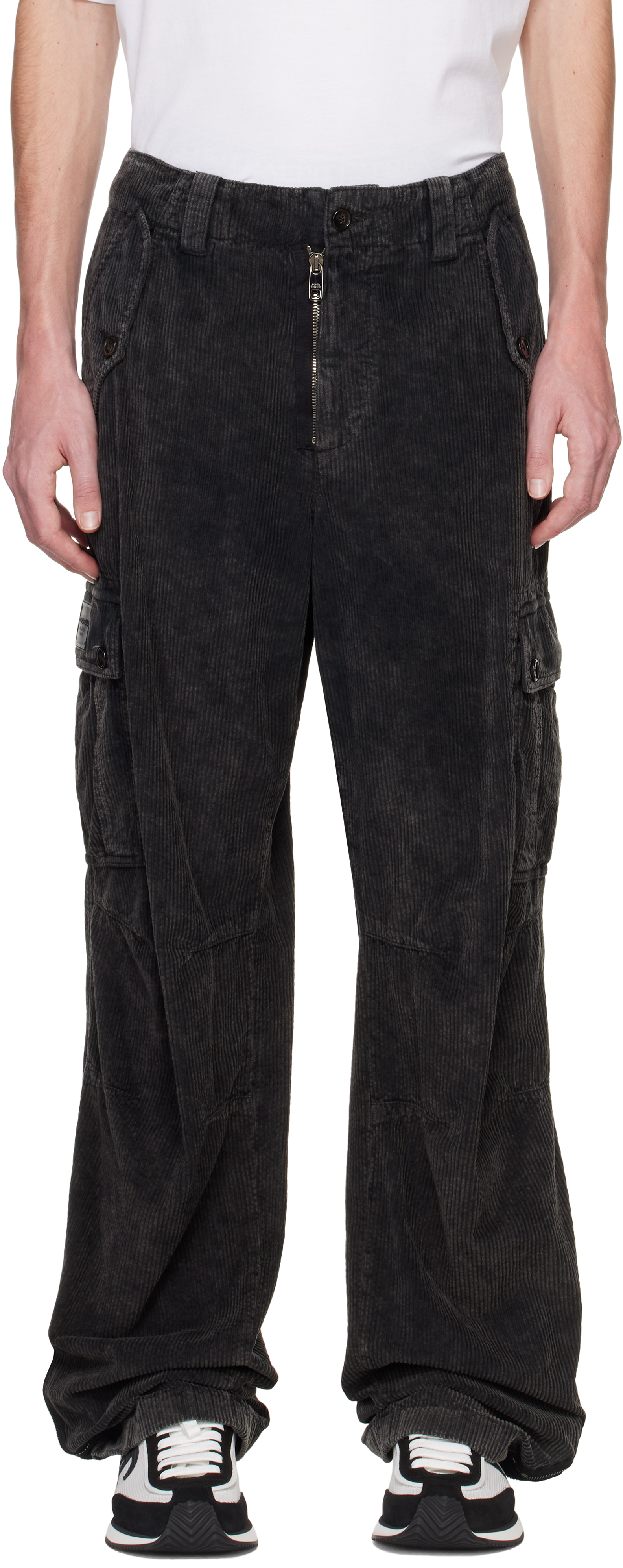 Gray Re-Edition Garment Dyed Cargo Pants