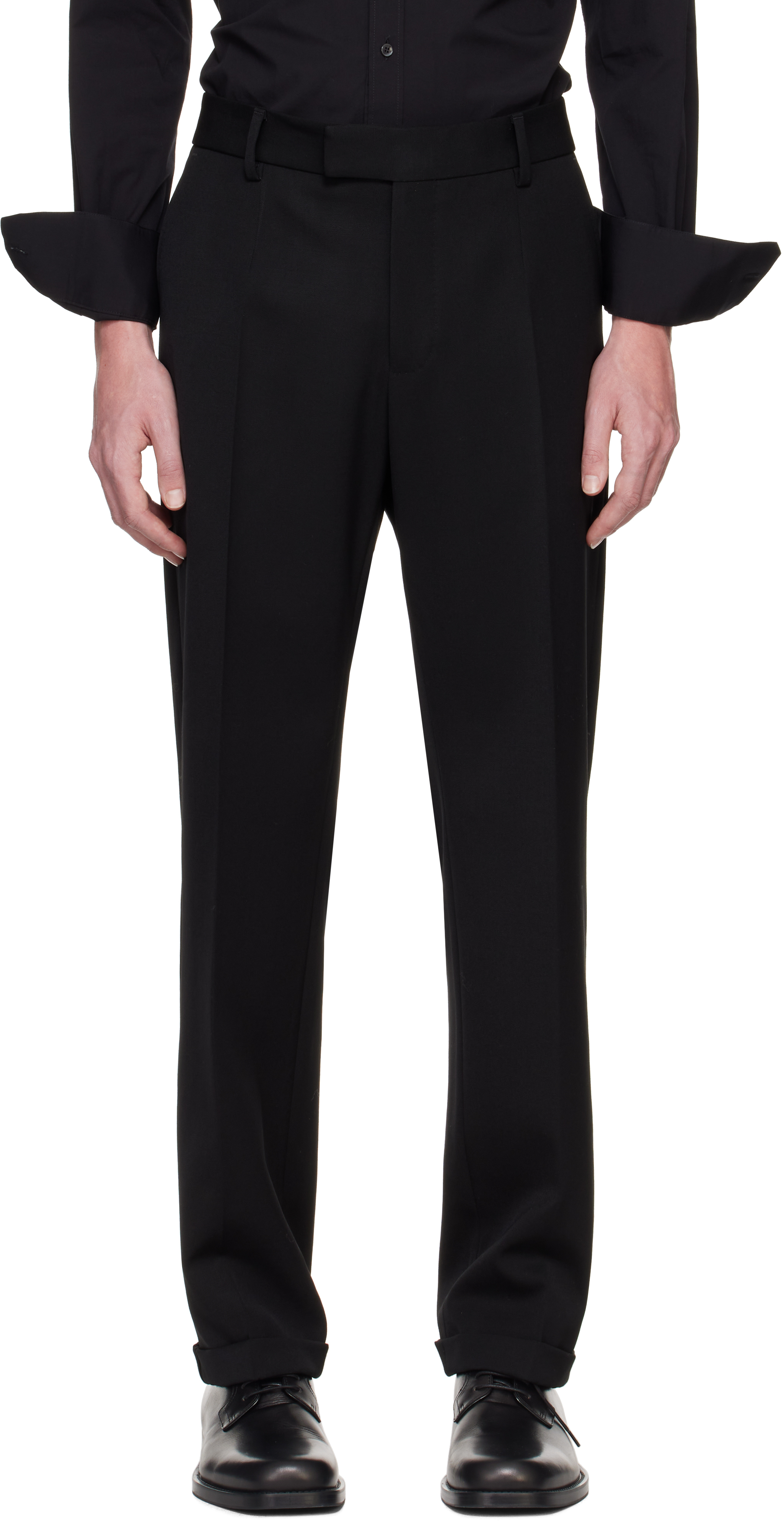 Black Virgin Wool Trousers