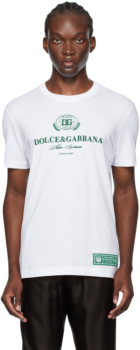 Dolce gabbana white t shirt best sale