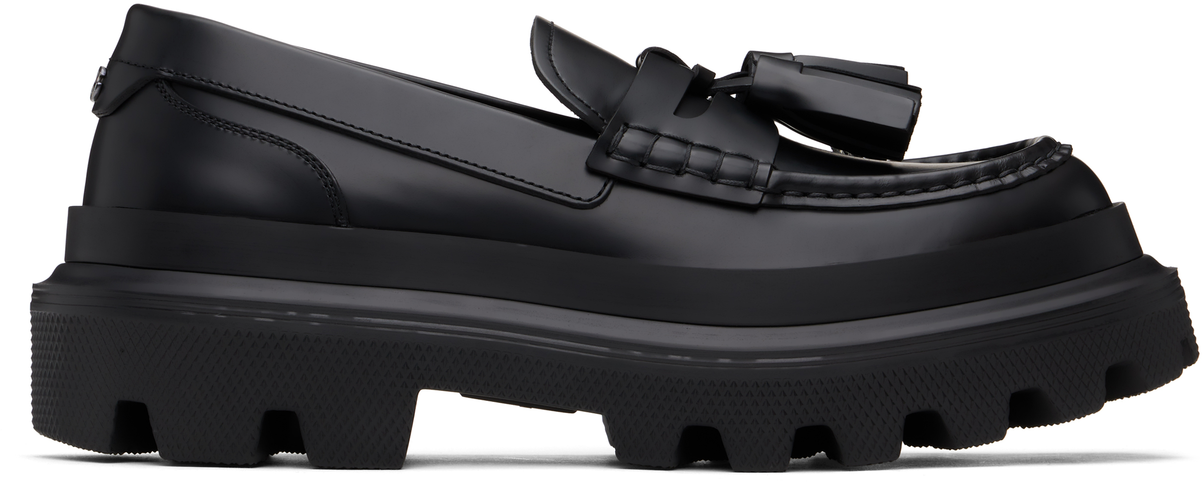 Black Brushed Calfskin Loafers