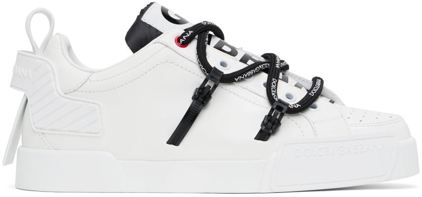 White Portofino Calfskin Patent Sneakers