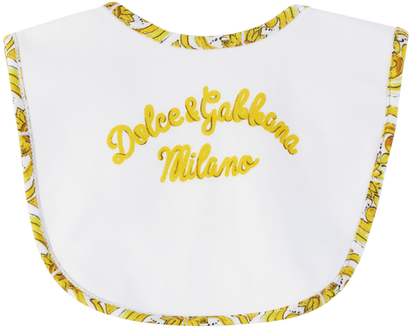Dolce & Gabbana Baby White & Yellow Majolica-print Three-piece Set In H03tn