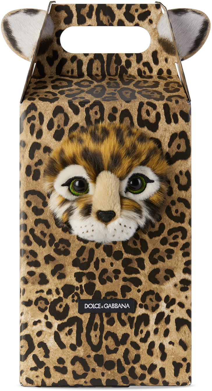 Dolce & Gabbana Kids Tan & Beige Faux Fur Leopard Plush Toy In S9000 Variante Abbin