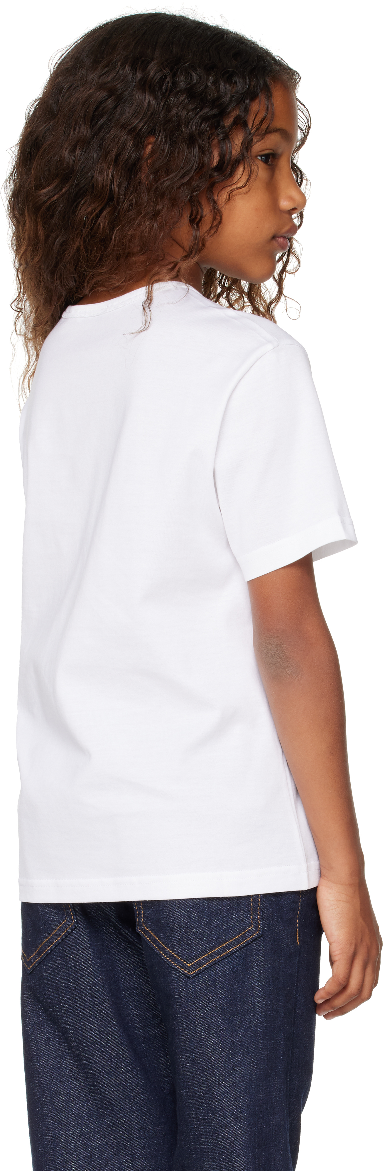 Dolce & Gabbana Kids White Jersey Logo Tag T-shirt In W0800 Bianco Ottico