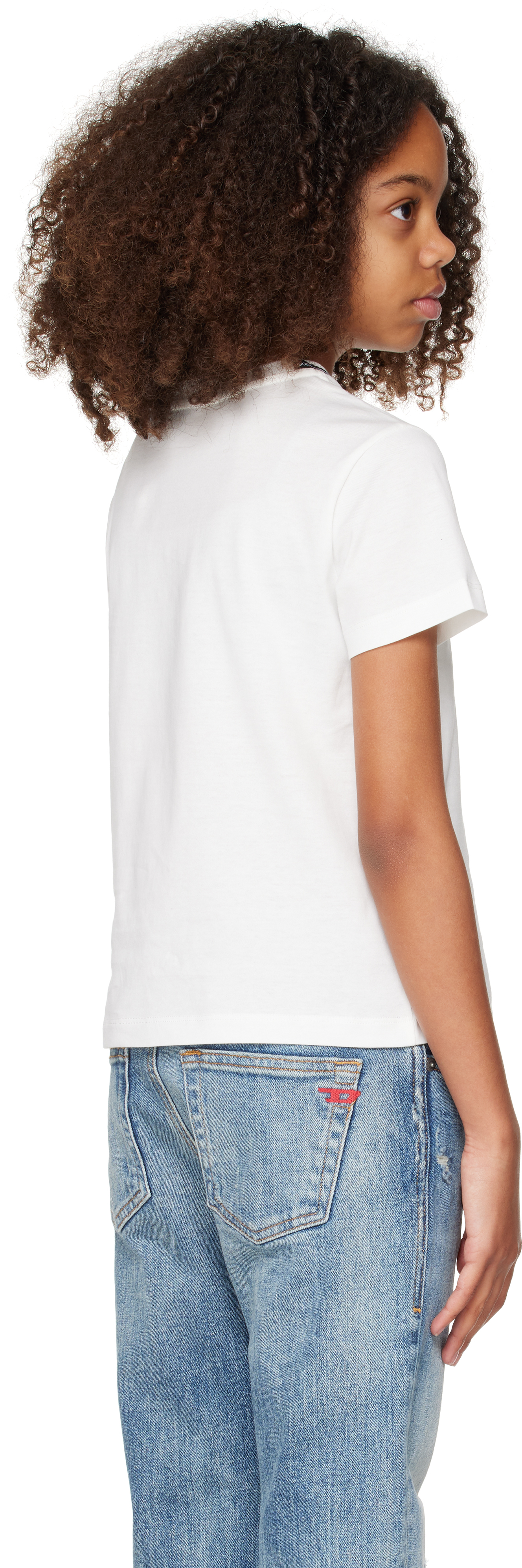 Dolce & Gabbana Kids White Jersey Dg Logo T-shirt In W0111 White