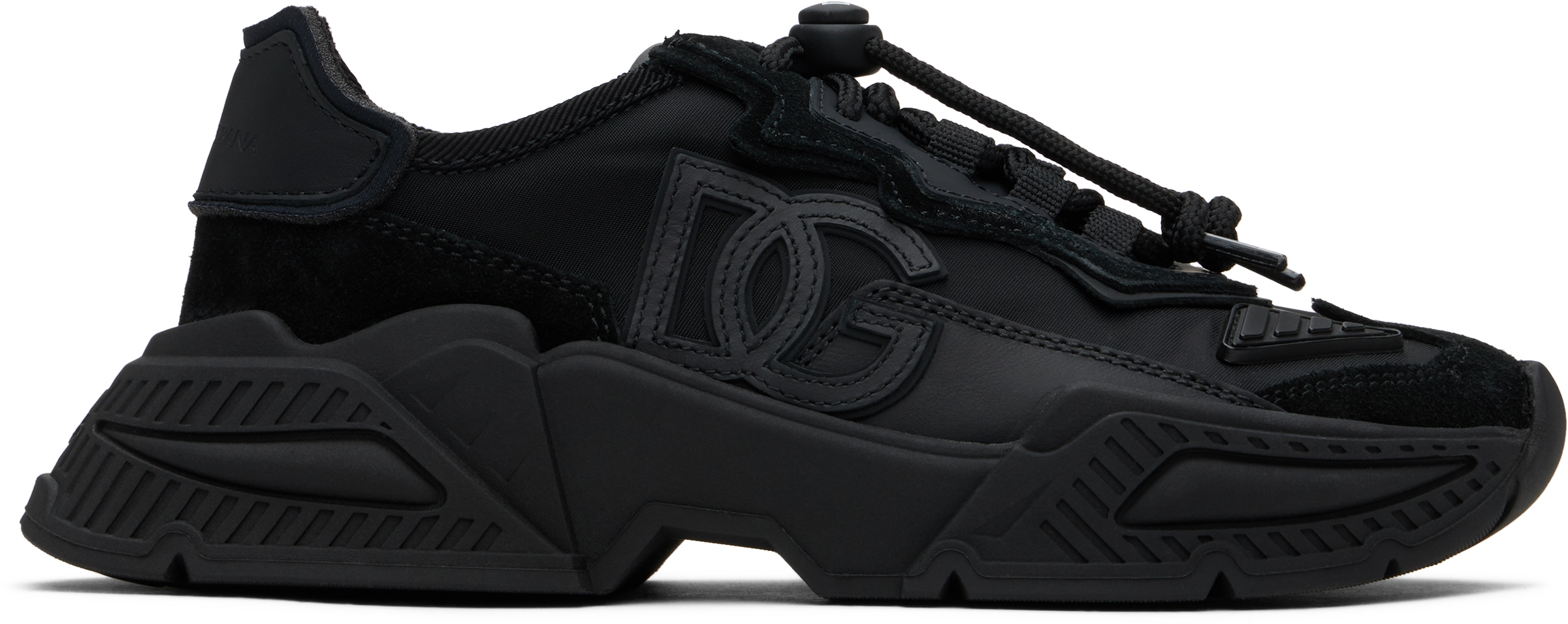 Dolce & Gabbana Kids Black Daymaster Sneakers In 80999 Nero