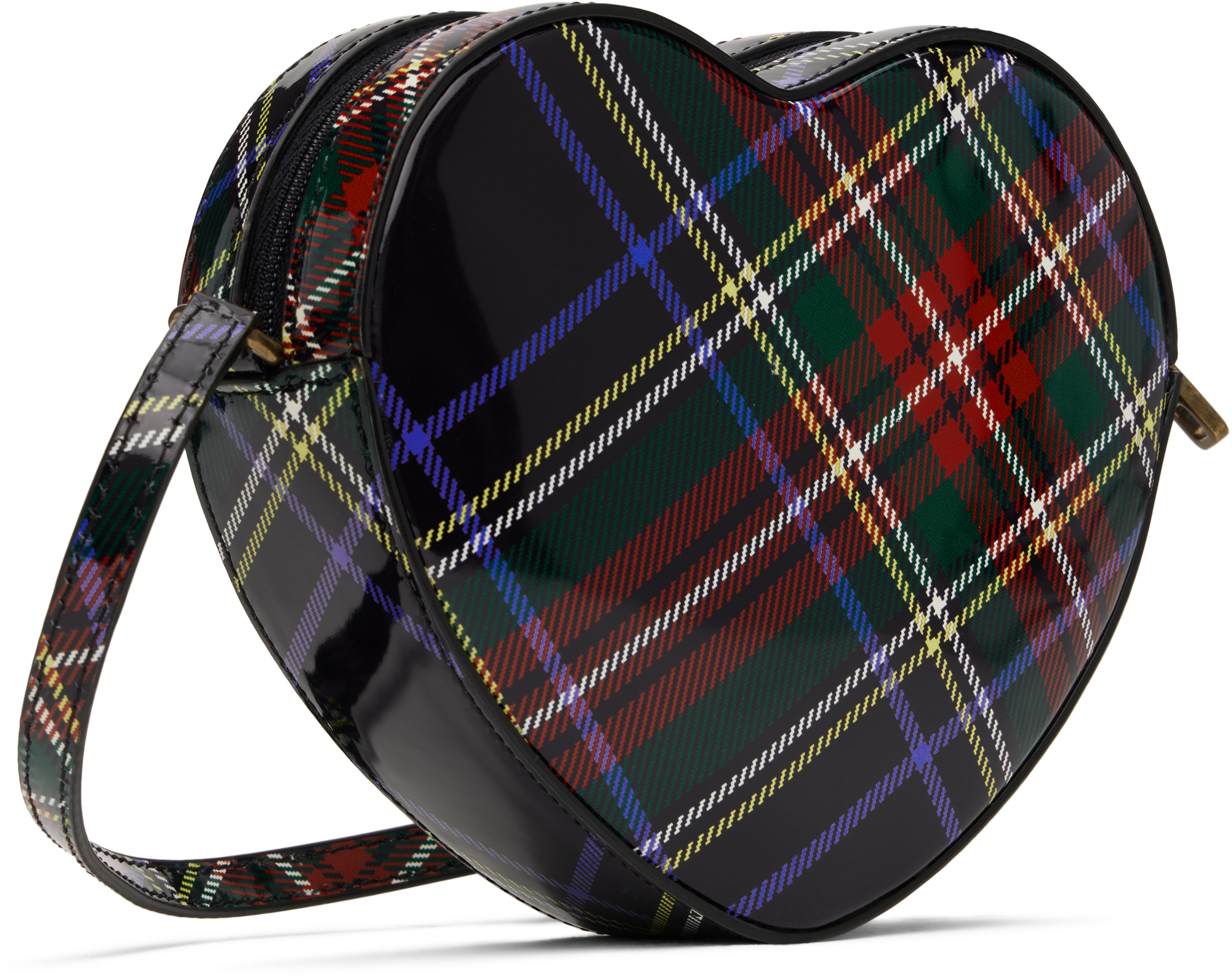 Dolce & Gabbana Kids Multicolor Dg Heart Bag In Hb5dp Tartan Fdo Blu