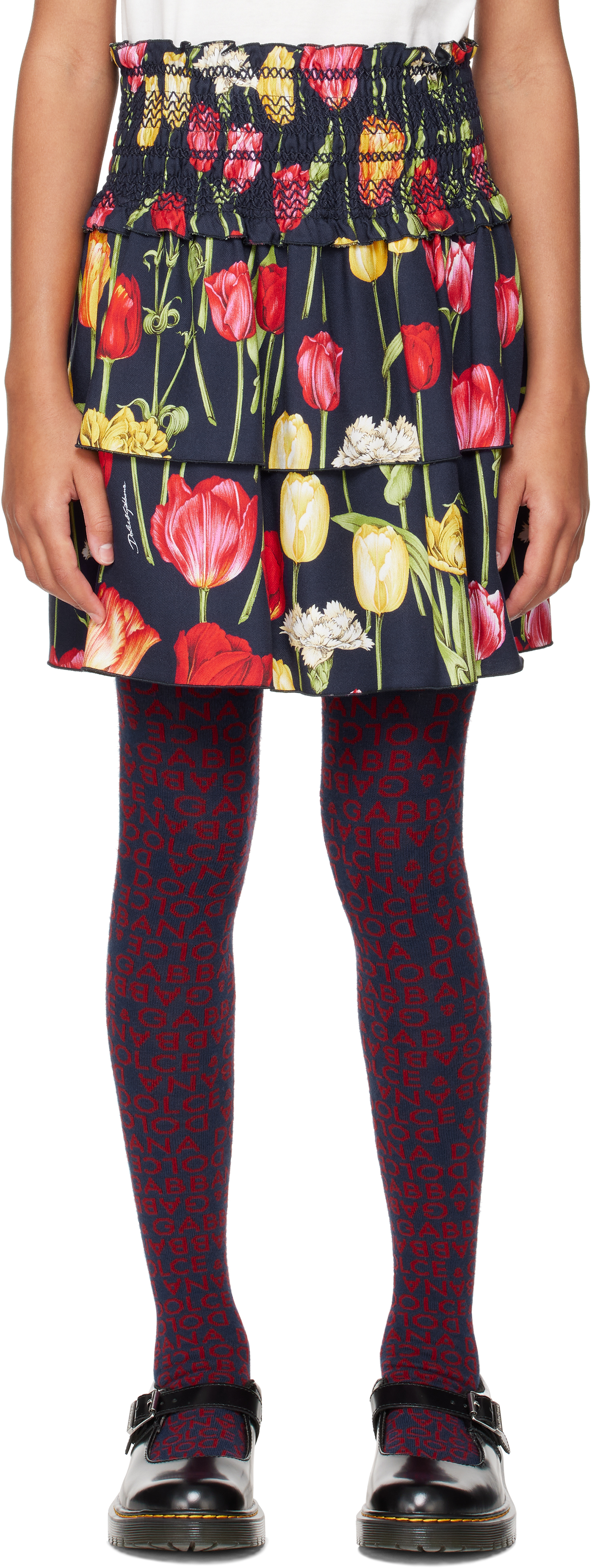 ドルチェアンドガッバーナ　キッズ　スカート 美品!!】DOLCE&GABBANA ドルチェ&ガッバーナ 宝石柄スカート