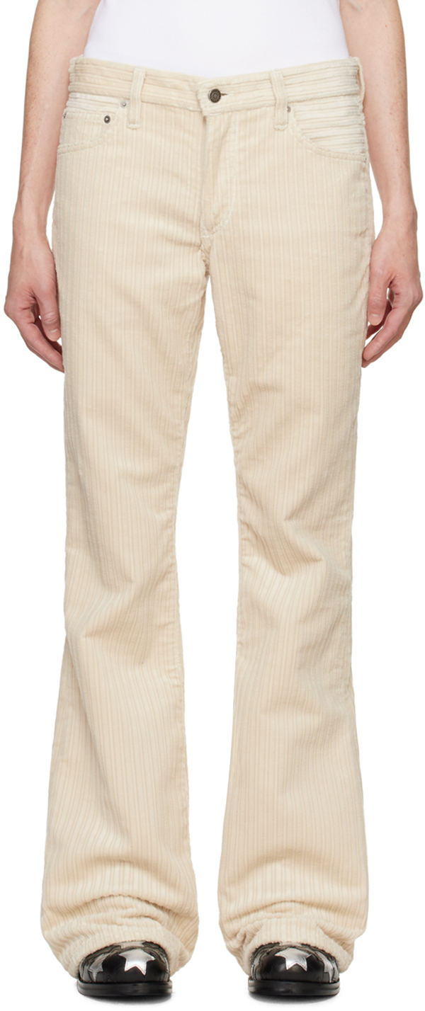 Off-White Jimmy High Low Cord Flare Trousers