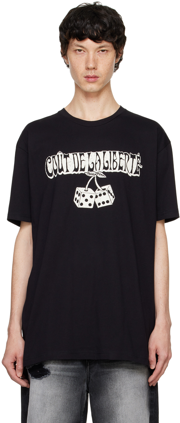 COÛT DE LA LIBERTÉのブラック Freddie Cout Dice Tシャツがセール中