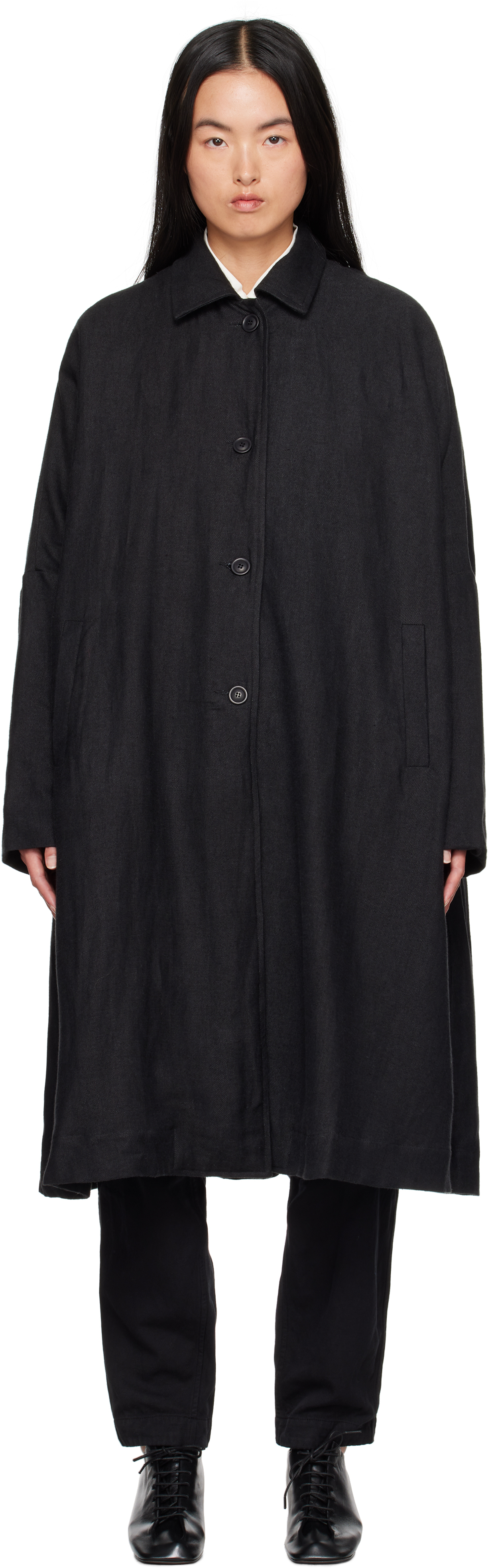 Black Atomless Coat