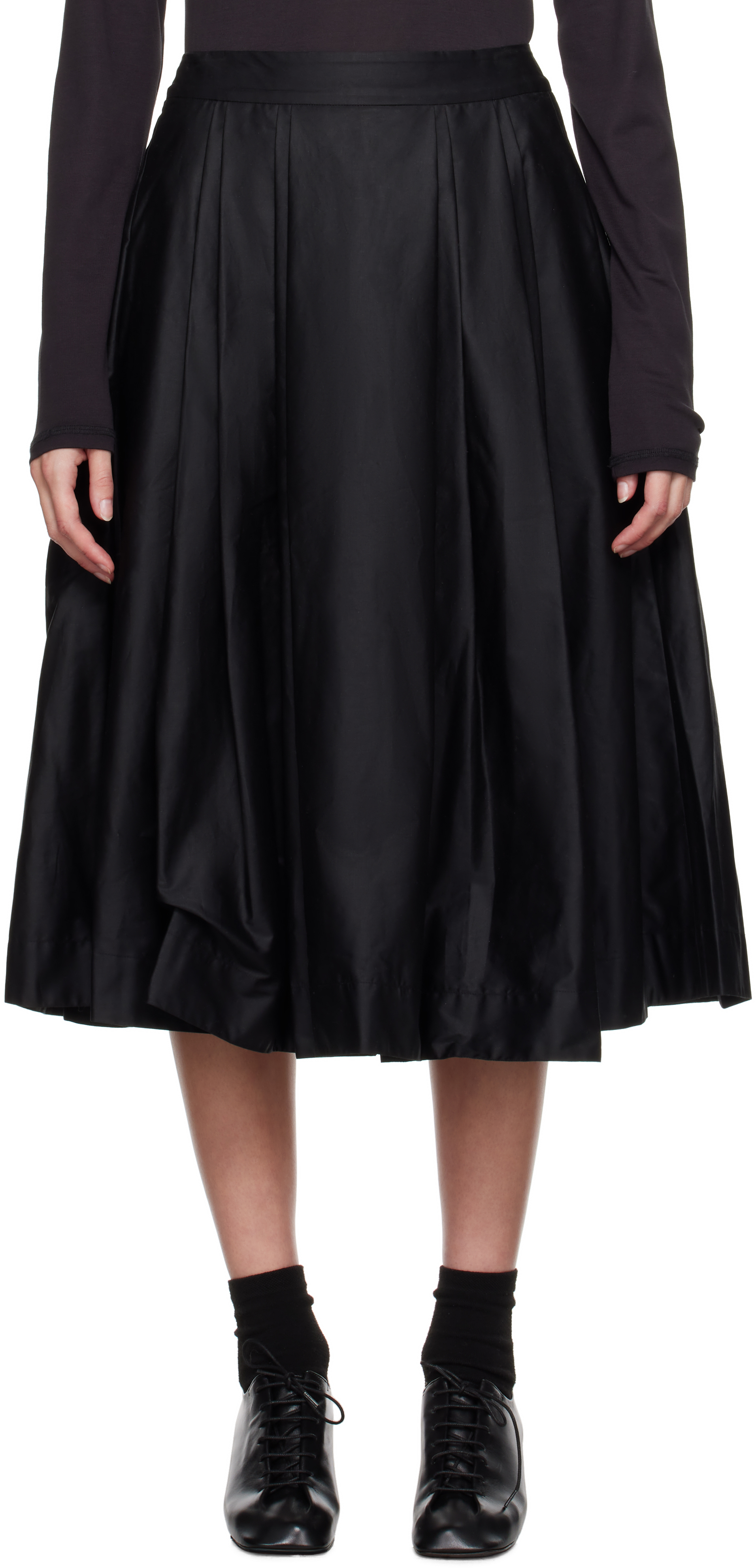 【関税込み】CASEY CASEY ブラック Anarchic ミディアムスカート CASEY CASEY Black Anarchic Midi Skirt CASEY CASEY