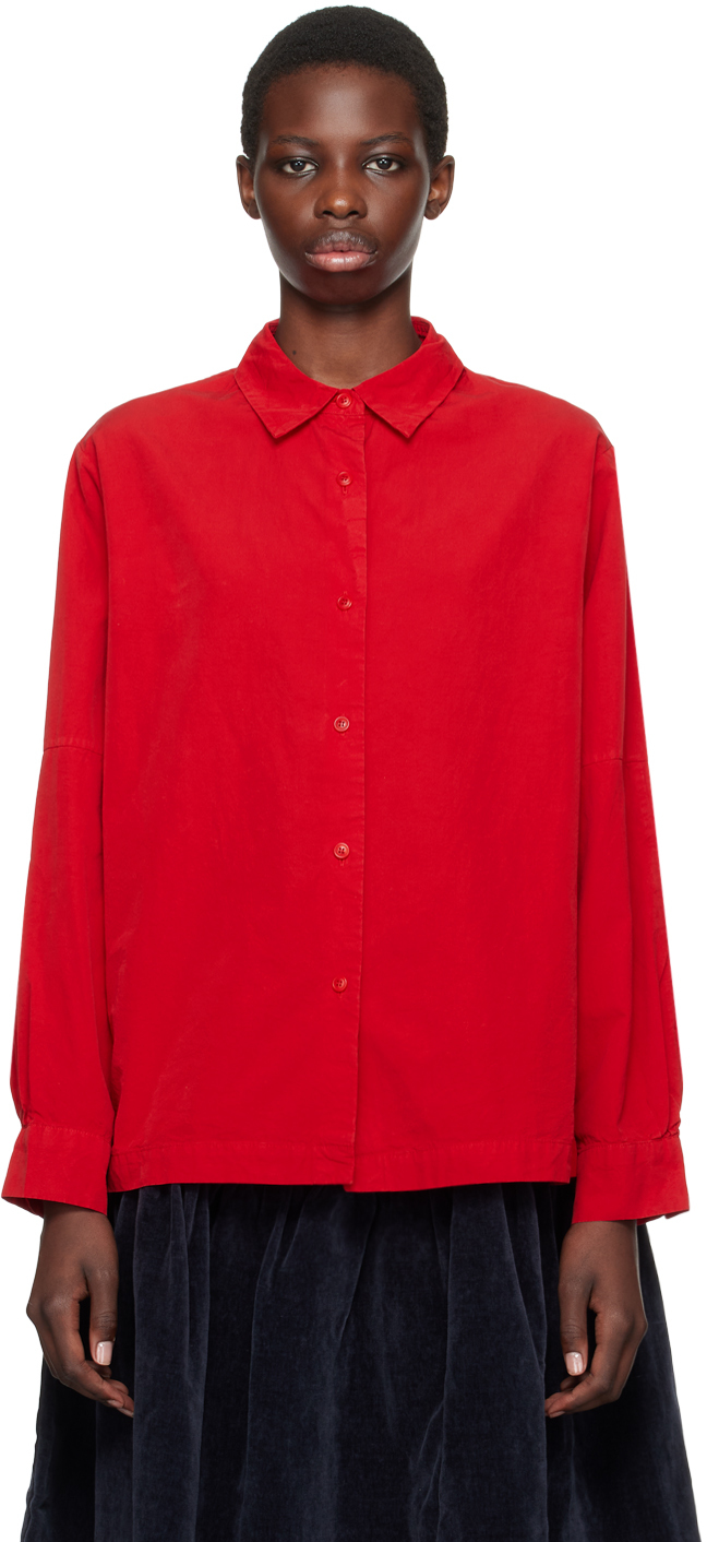 Shop Casey Casey Red Elena Shirt In Lippy