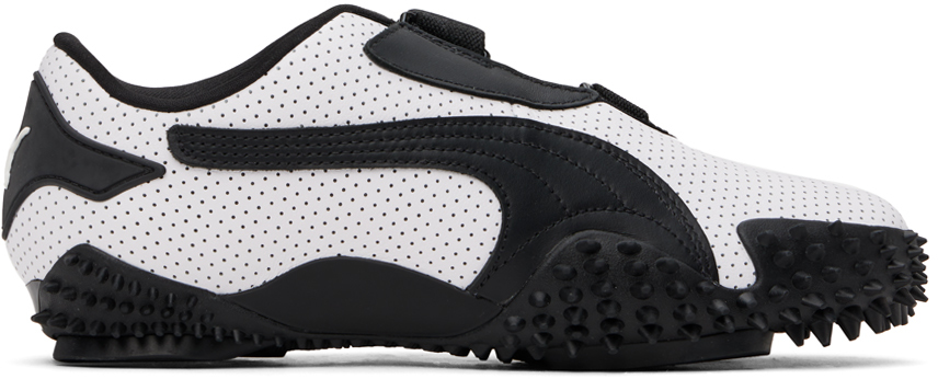 Shop Puma White & Black Mostro Perf Sneakers In  White- Blac