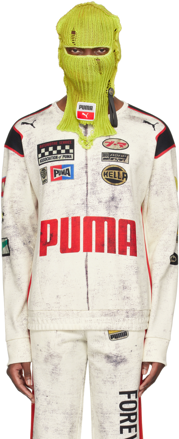 Shop Puma Off-white A$ap Rocky Edition Sweatshirt In Warm White