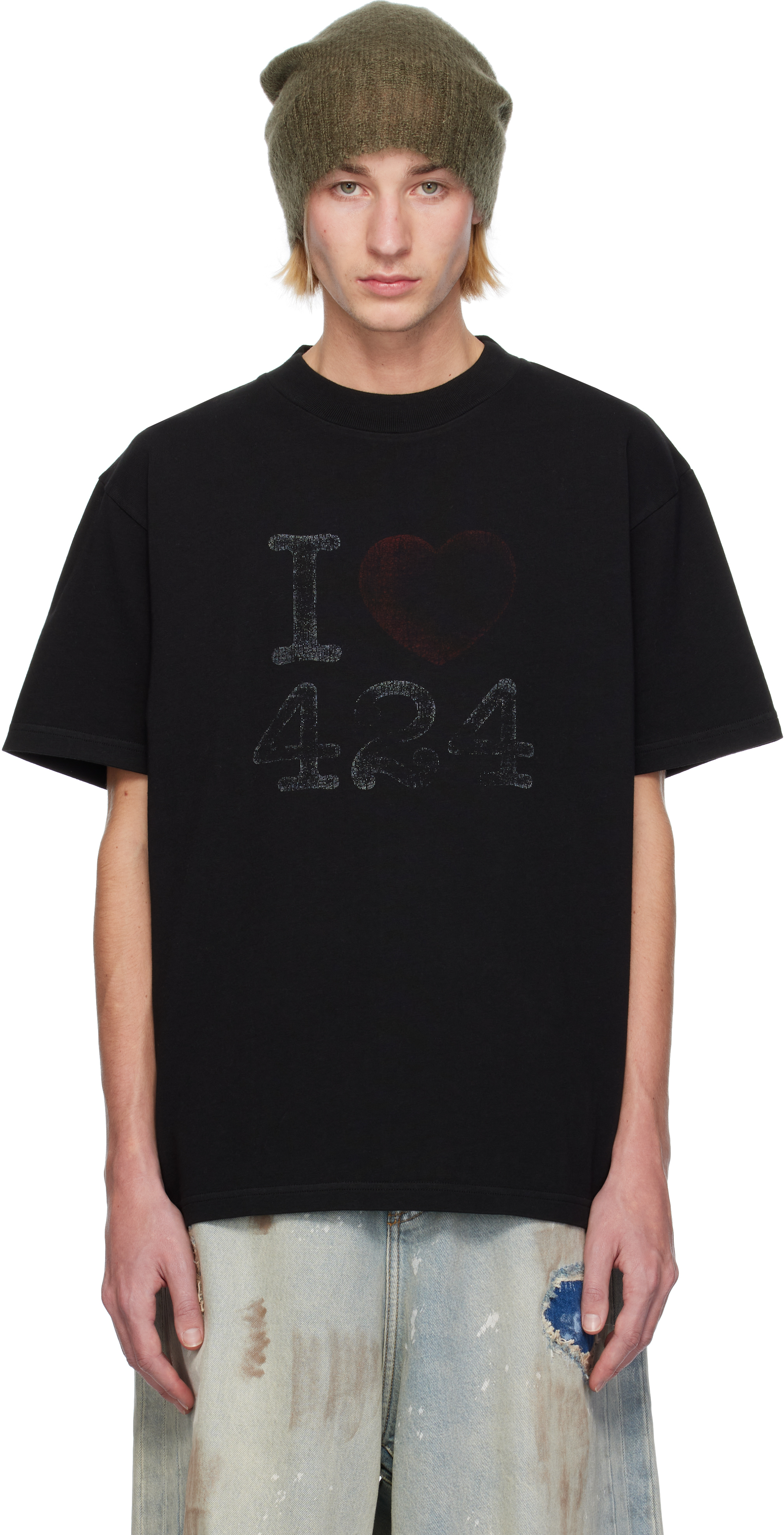424: ブラック 424 Tシャツ | SSENSE 日本