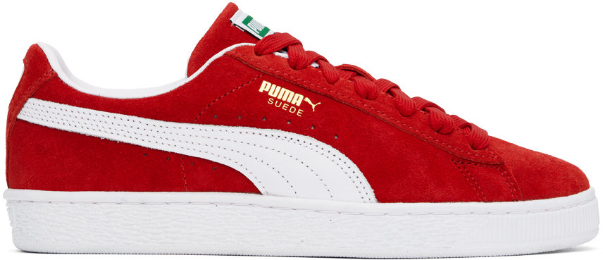 Puma suede classic red white hotsell