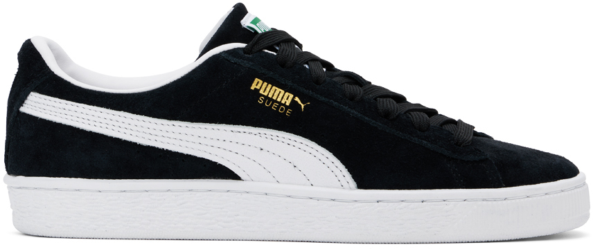 Shop Puma Black Suede Classic Xxi Sneakers In  Black- Whit